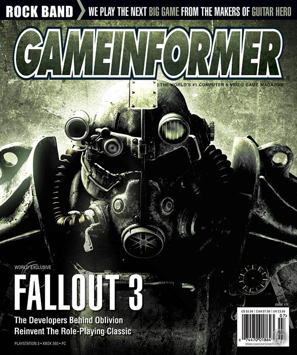 Game Informer Cover July 2007
The cover art for Game Informer's July 2007 edition, promising to reveal information about Fallout 3
Keywords: Fallout 3 Bethesda